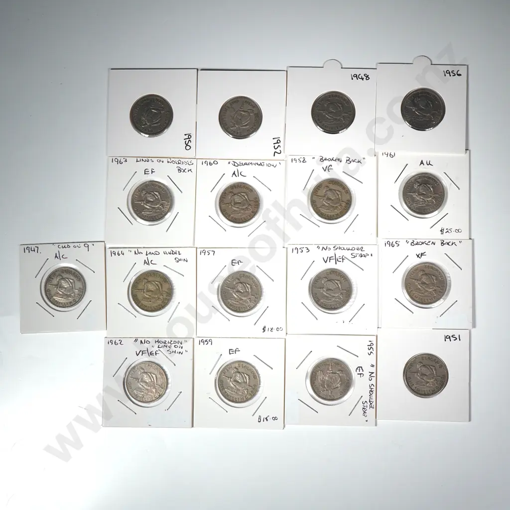 Assorted Lot of Carded Shillings - Post 1947 Image 1++