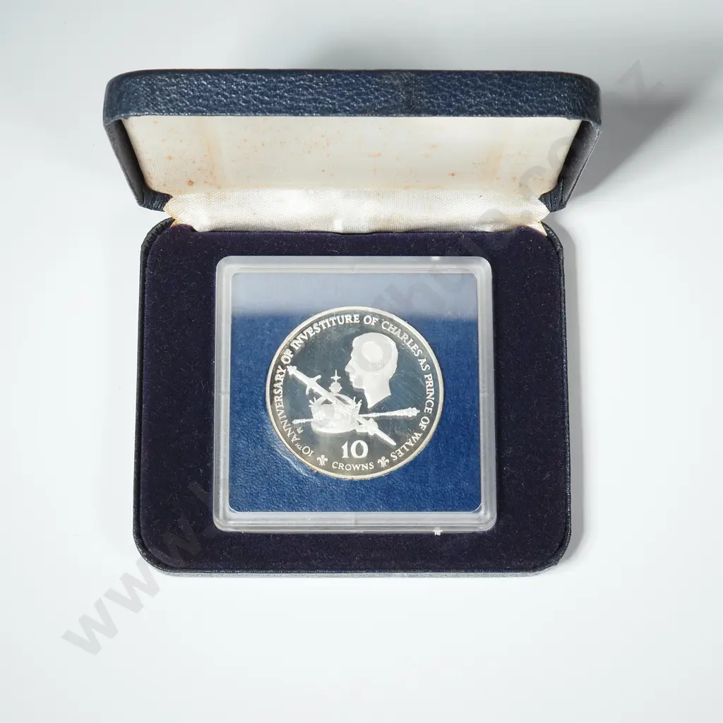 Turks & Caicos Islands 1979 Sterling Silver Poof 10 Crown Coin Image 1++