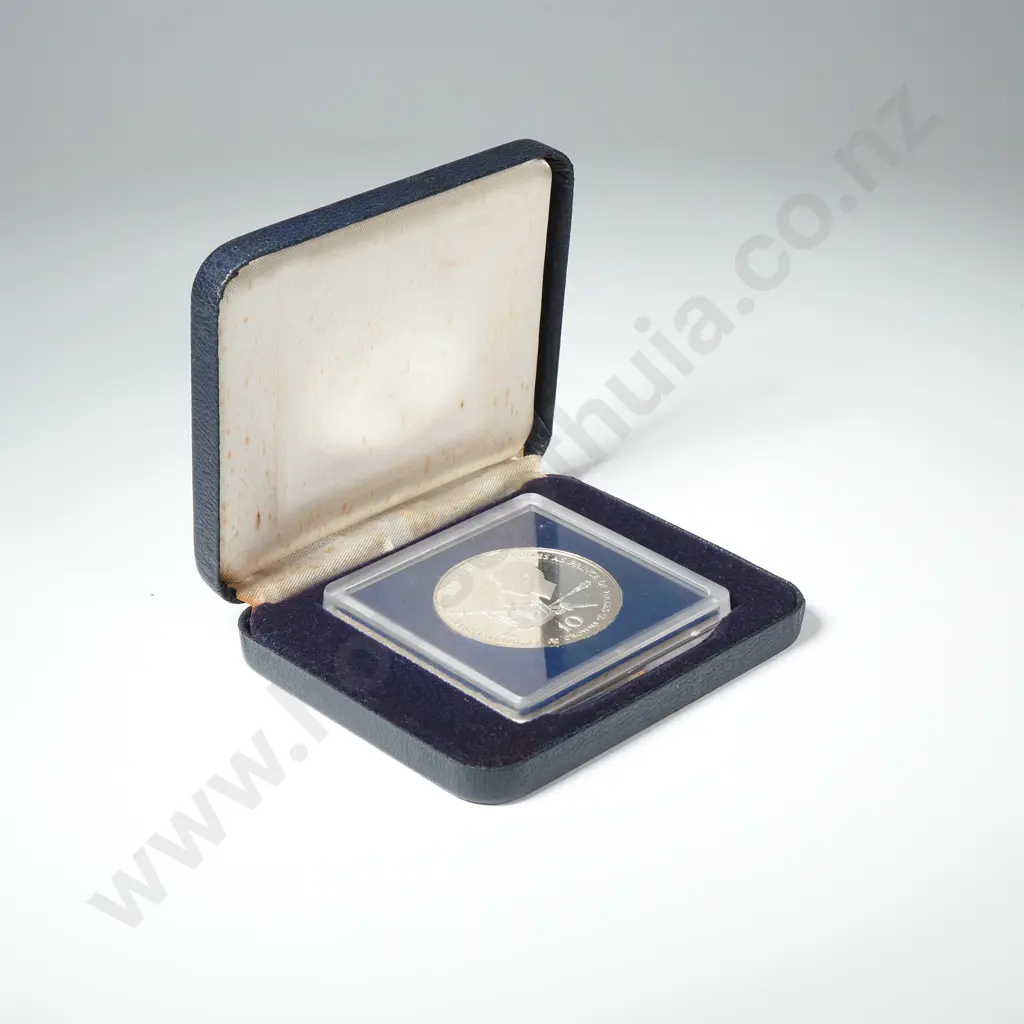 Turks & Caicos Islands 1979 Sterling Silver Poof 10 Crown Coin Image 1++