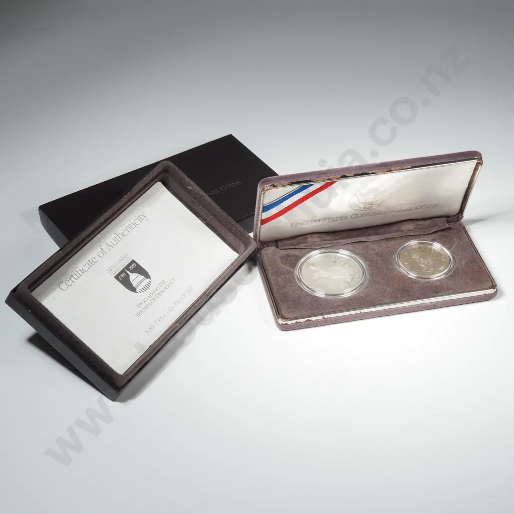 1989 United States of America Silver Dollar Coin Set Image 1++