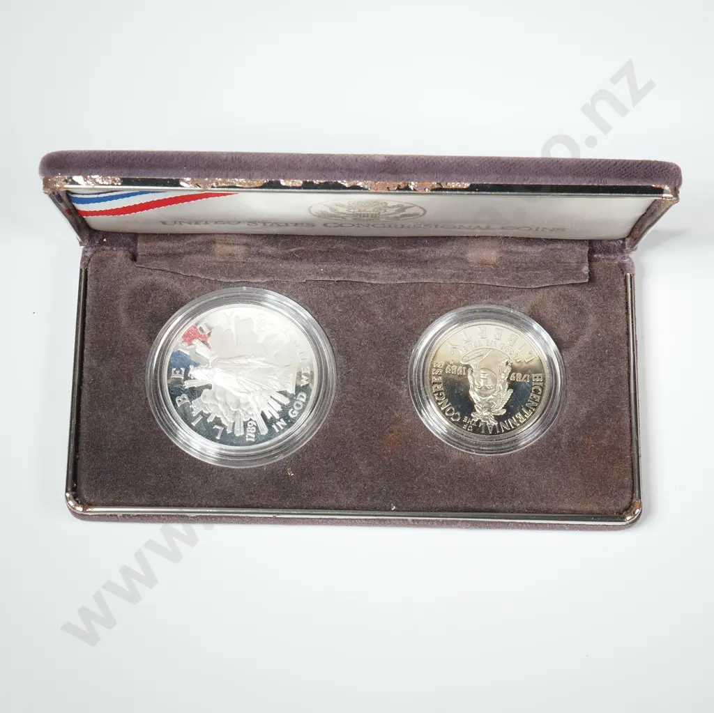 1989 United States of America Silver Dollar Coin Set Image 1++