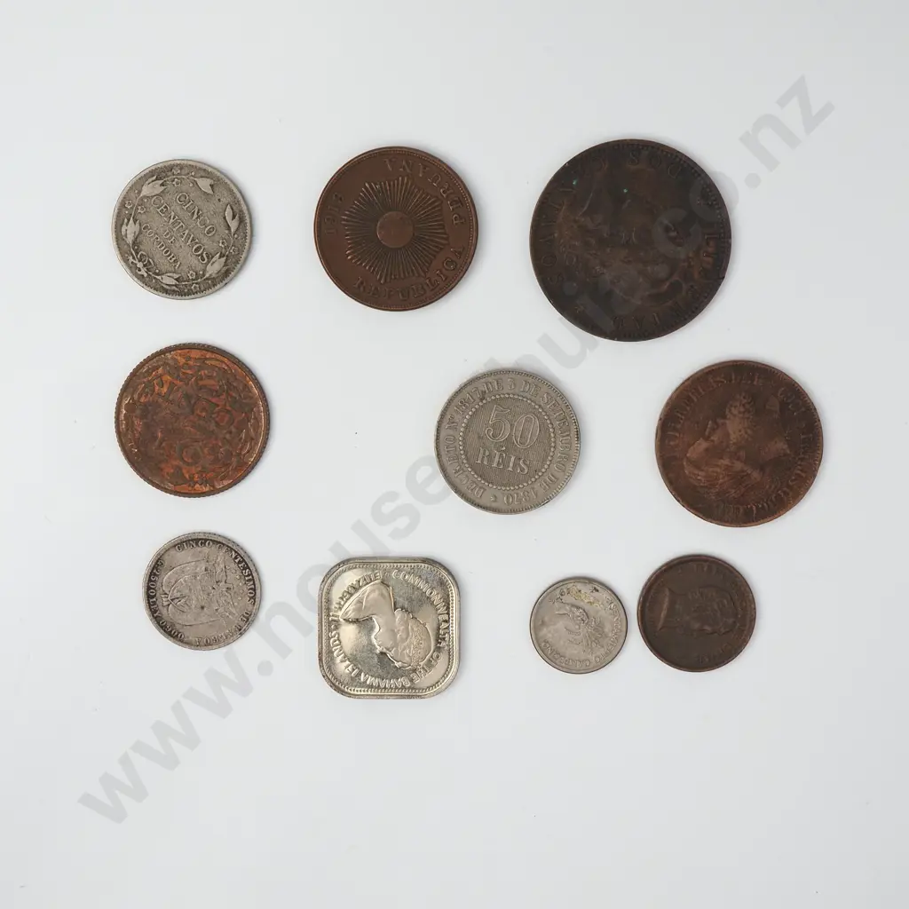Assorted Lot of Mainly Late 19th Century Interesting South & Central American Coinage Image 1++