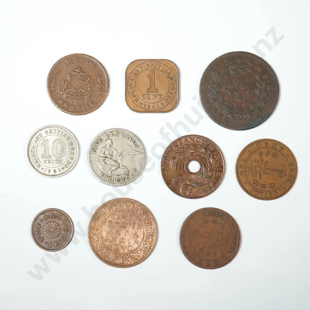 Assorted Lot of Mainly Early 20th Century Interesting Asia Coinage Image 1++