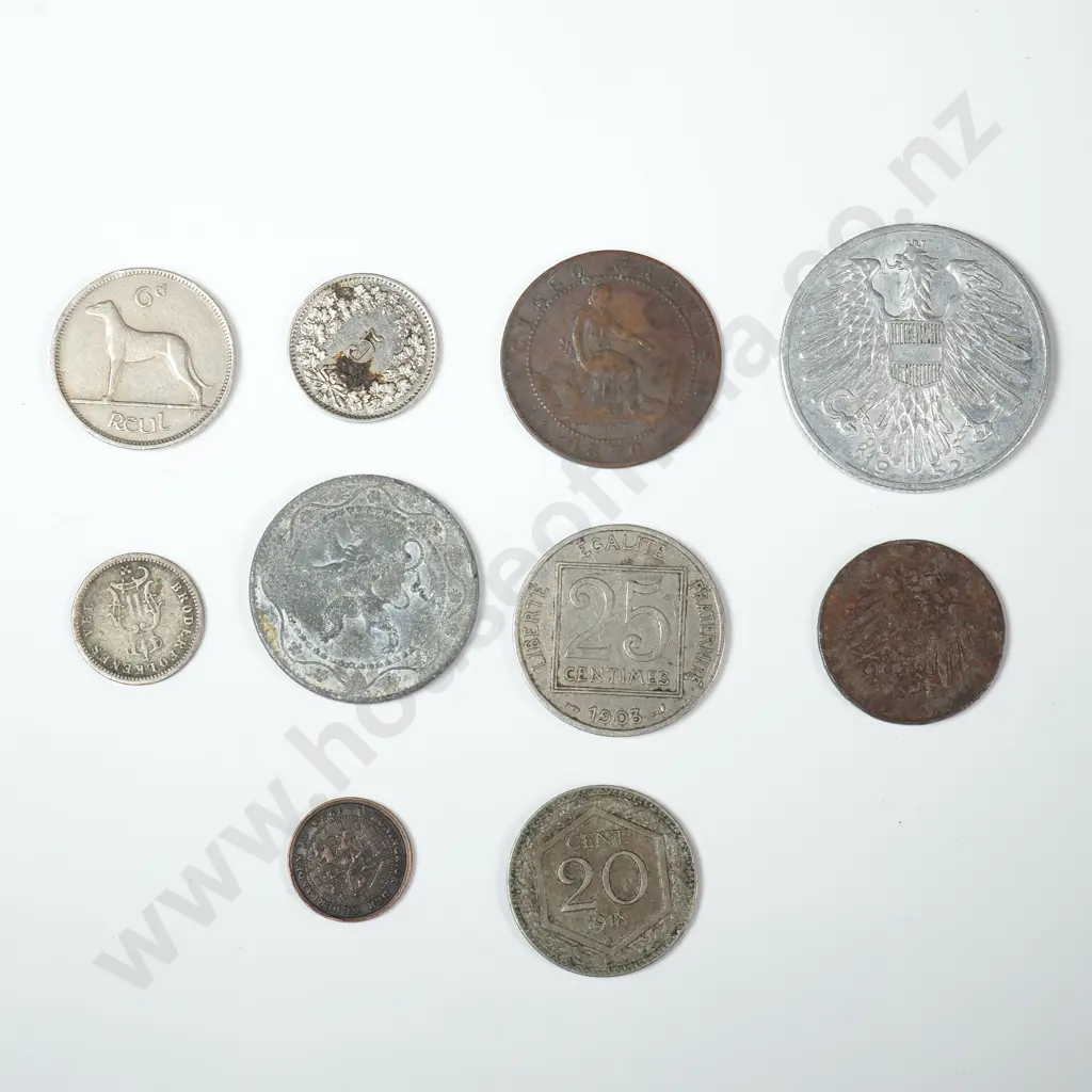 Assorted Lot of Mainly 19th Century Interesting European Coinage Image 1++