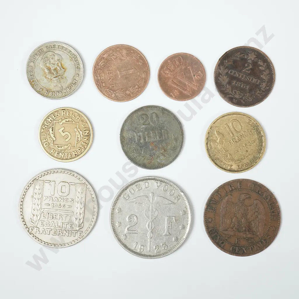 Assorted Lot of Mainly 19th Century Interesting European Coinage Image 1++