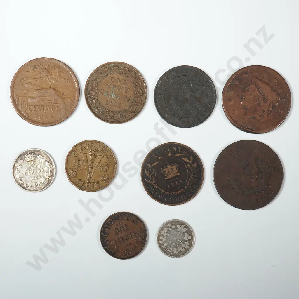 Assorted Lot of Mainly Late 19th Century Interesting North Ameica Coinage Image 1++