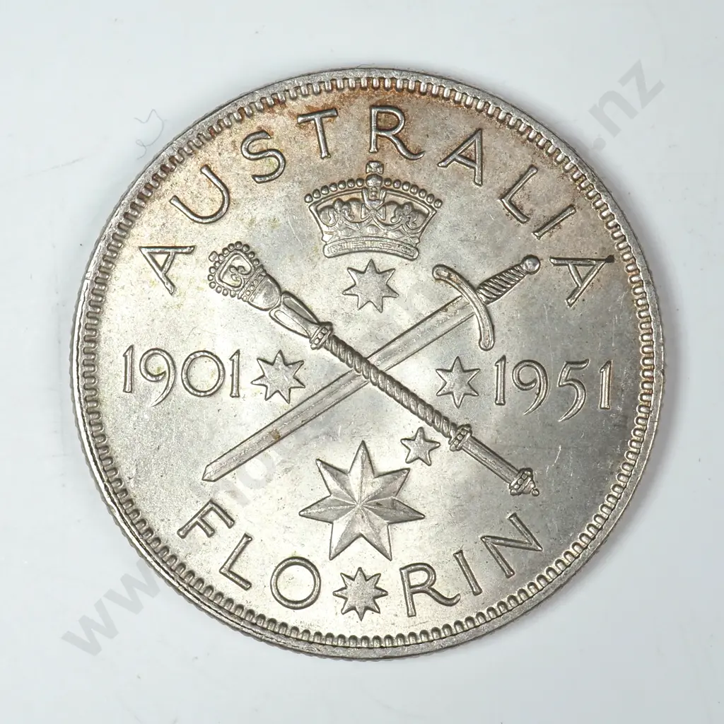 1951 Australia Florin - AUNC Image 1++