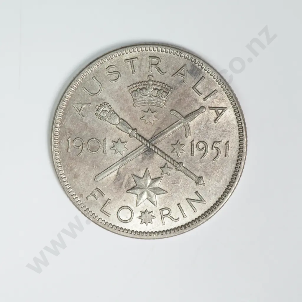 1951 Australia Florin - AUNC Image 1++