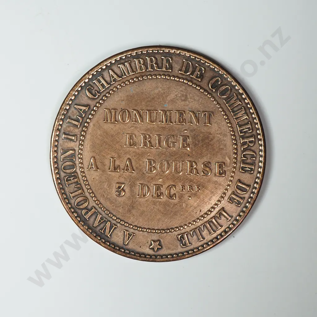 1854 France 10 Centimes - Bourse Visit Commemorative - Cleaned Image 1++