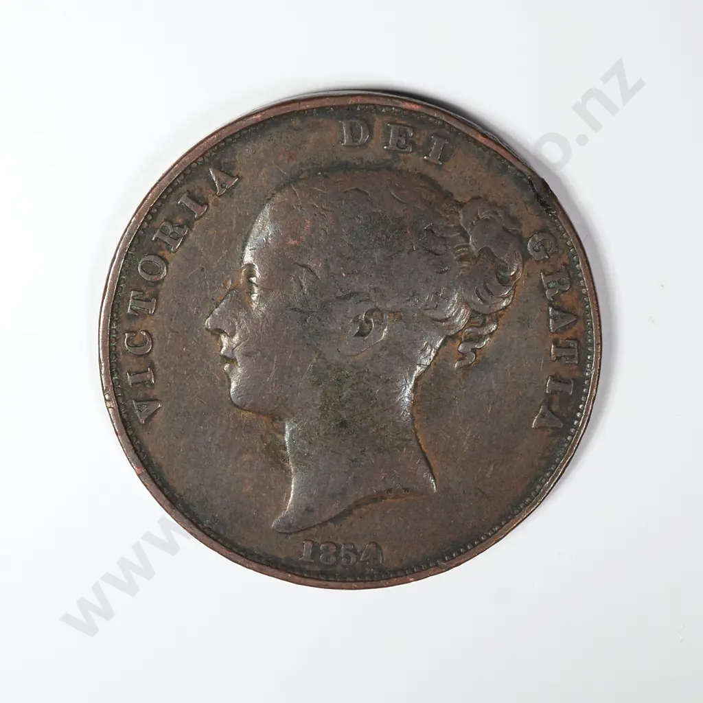 1854 United Kingdom Penny Image 1++