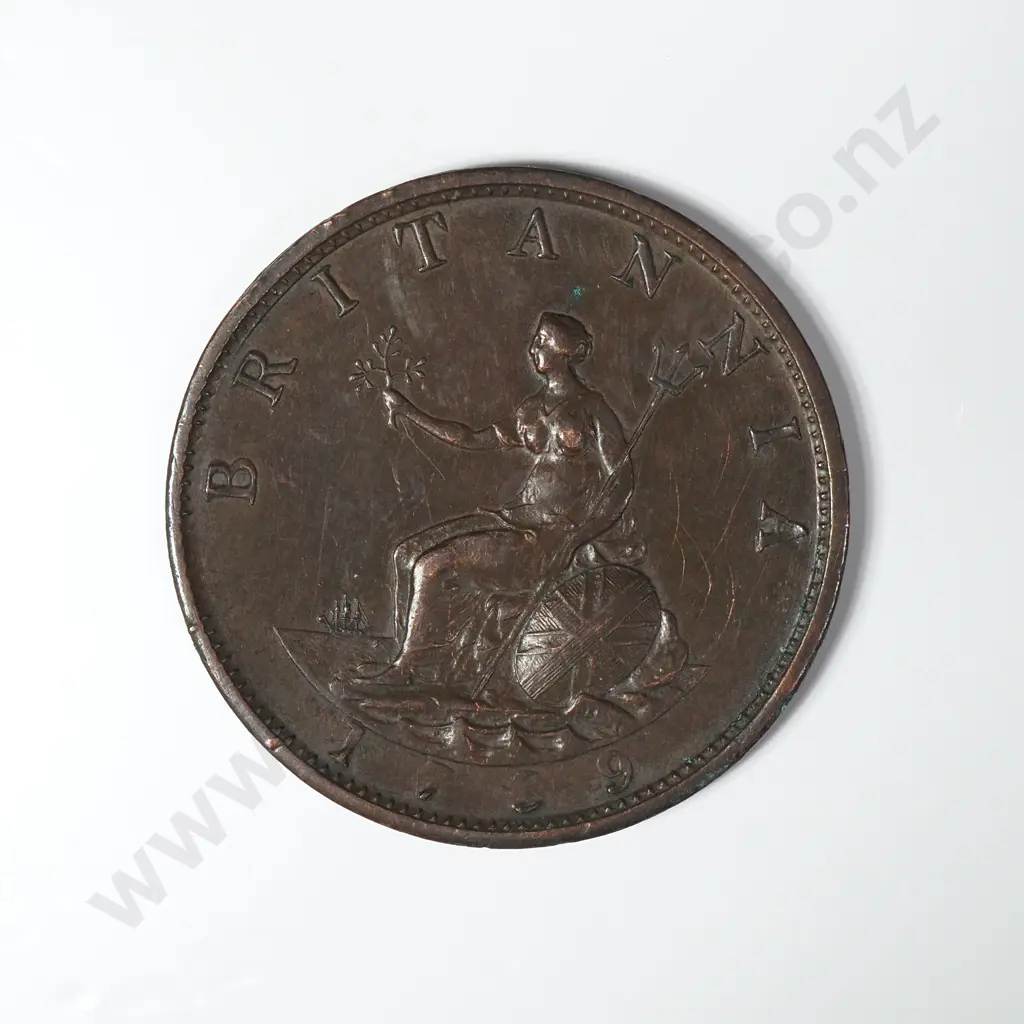 1799 United Kingdom Half Penny - Better Grade - Error Coin Image 1++