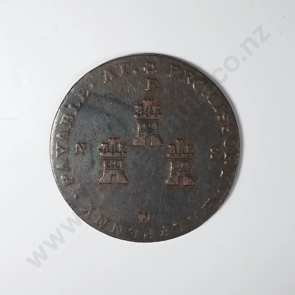 1790's Chester Halfpenny Token Image 1++