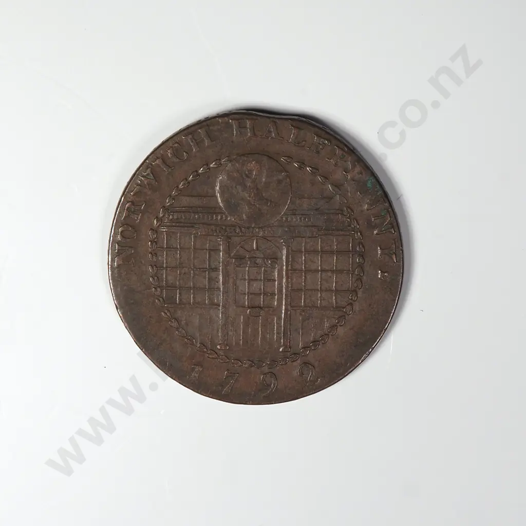 1792 Norwich Halfpenny Token Image 1++