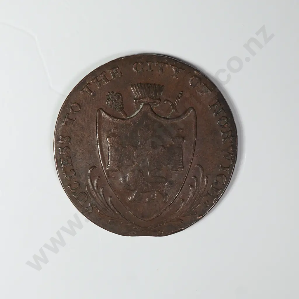 1792 Norwich Halfpenny Token Image 1++
