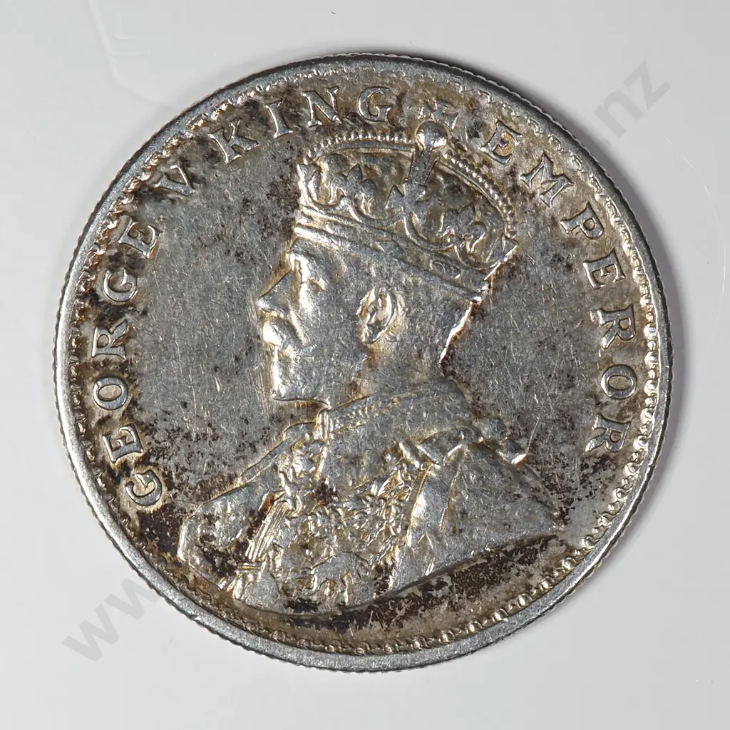 1919 India One Rupee Silver Coin Image 1++