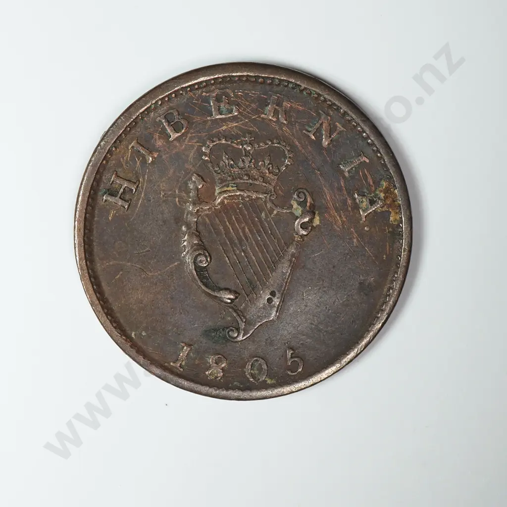 1805 Ireland Halfpenny Image 1++