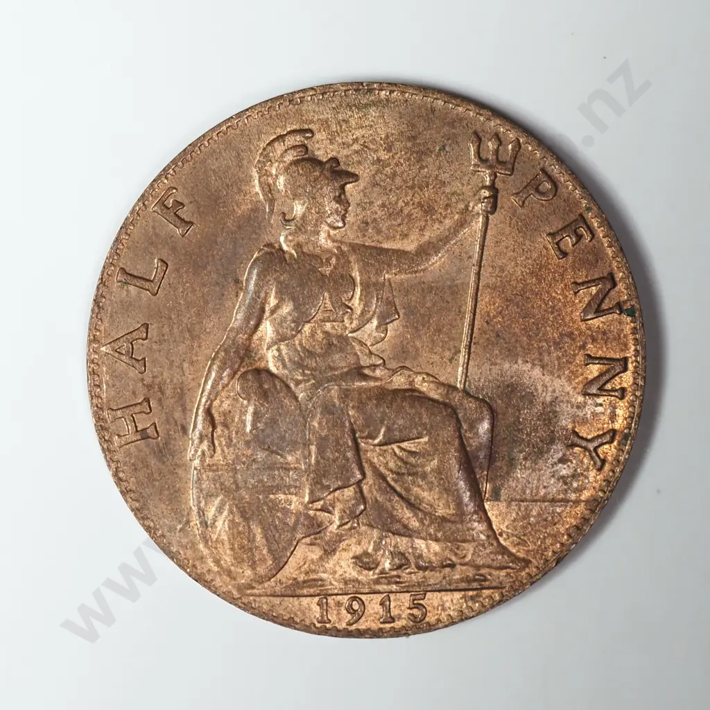 United Kingdom Halfpenny: 1915 - Almost Uncirculated Image 1++