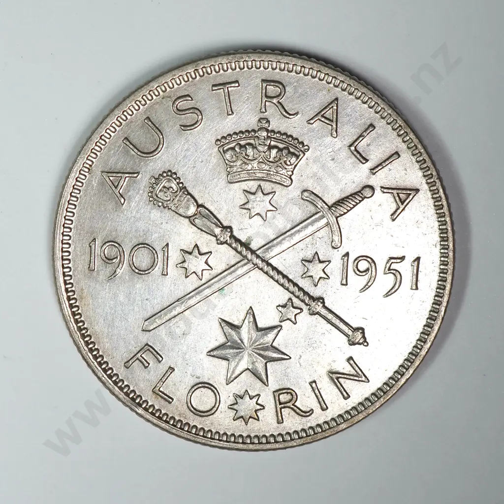 1951 Australia Florin - AUNC Image 1++