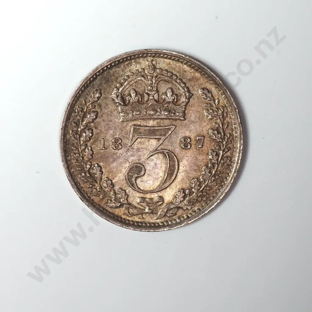 1887 United Kingdom Threepence - Better Grade Image 1++