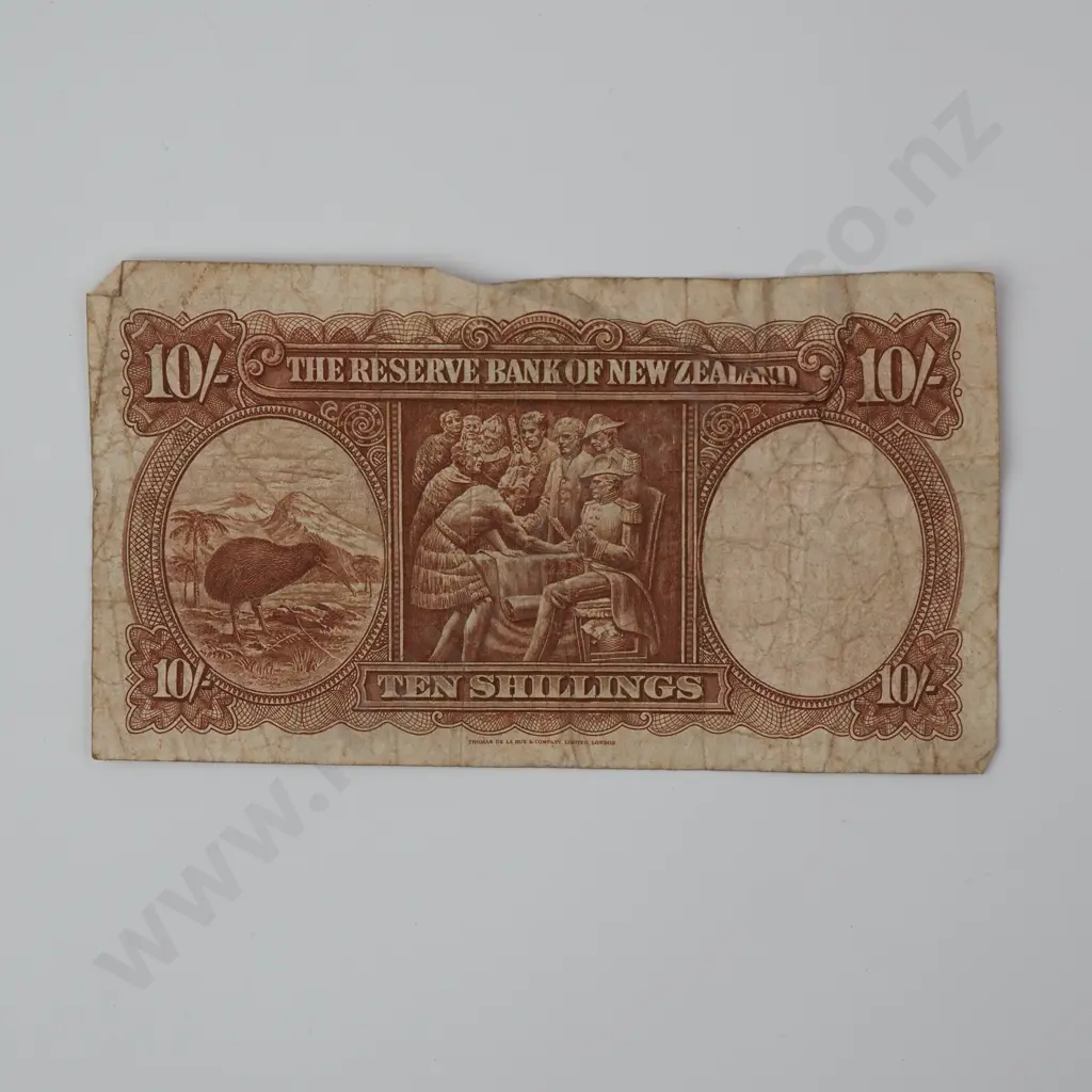 Wilson Ten Shilling Banknote - Circulated Image 1++
