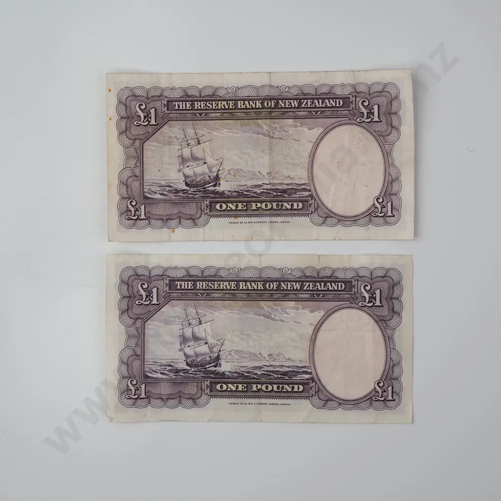 Two Fleming One Pound Banknotes Image 1++