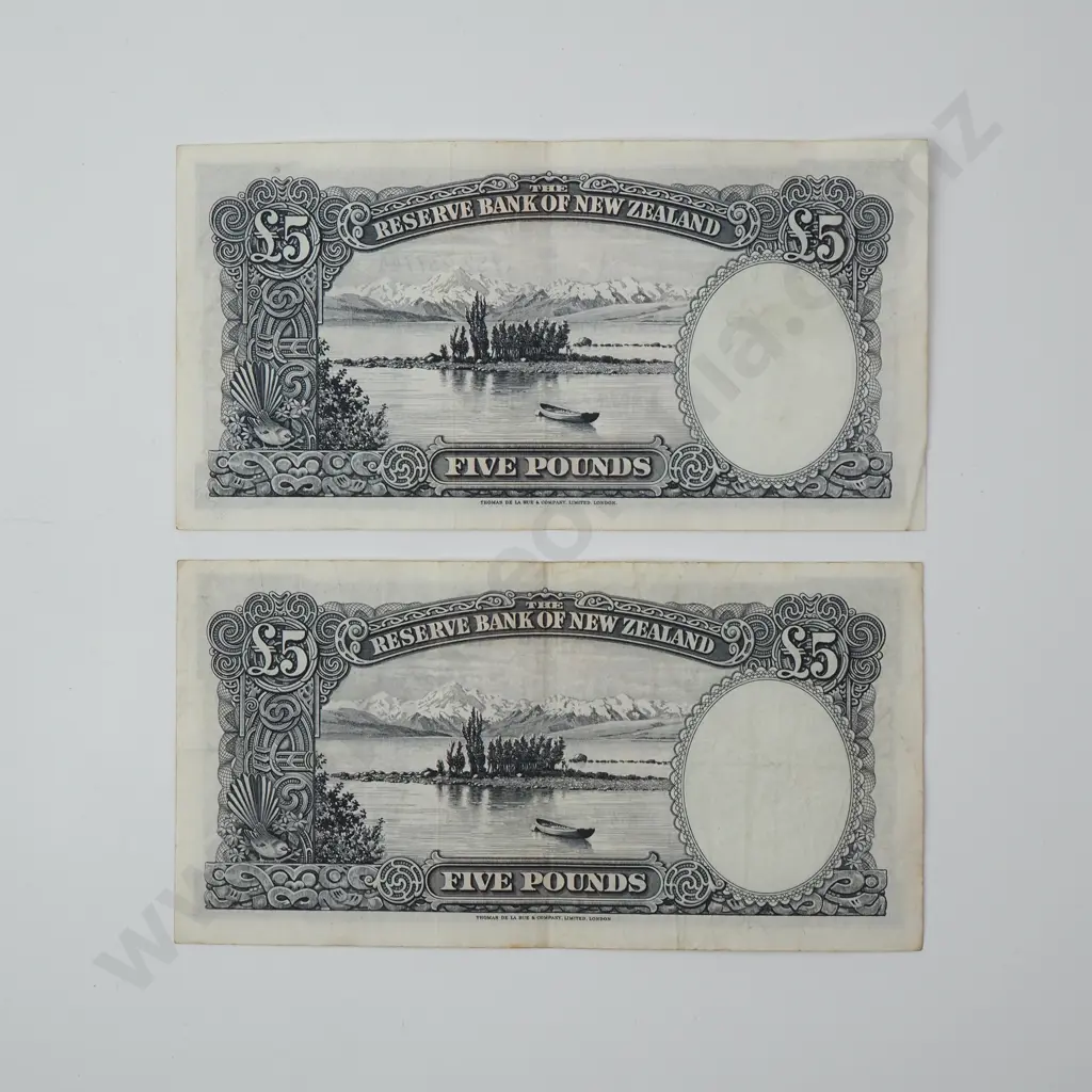 Two Five Pound Fleming Banknotes Image 1++