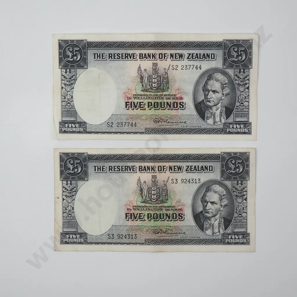 Two Five Pound Fleming Banknotes Image 1++