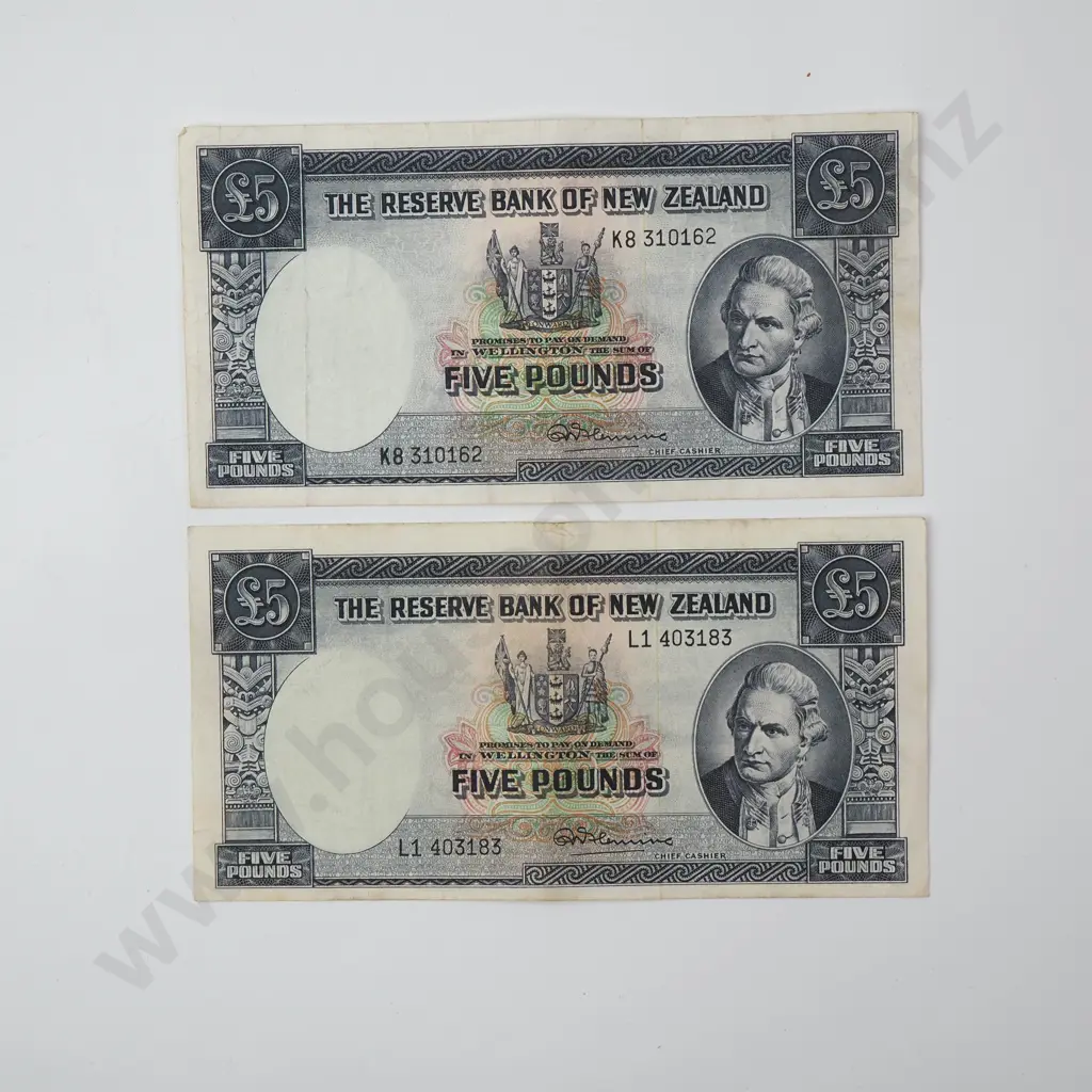 Two Five Pound Fleming Banknotes Image 1++