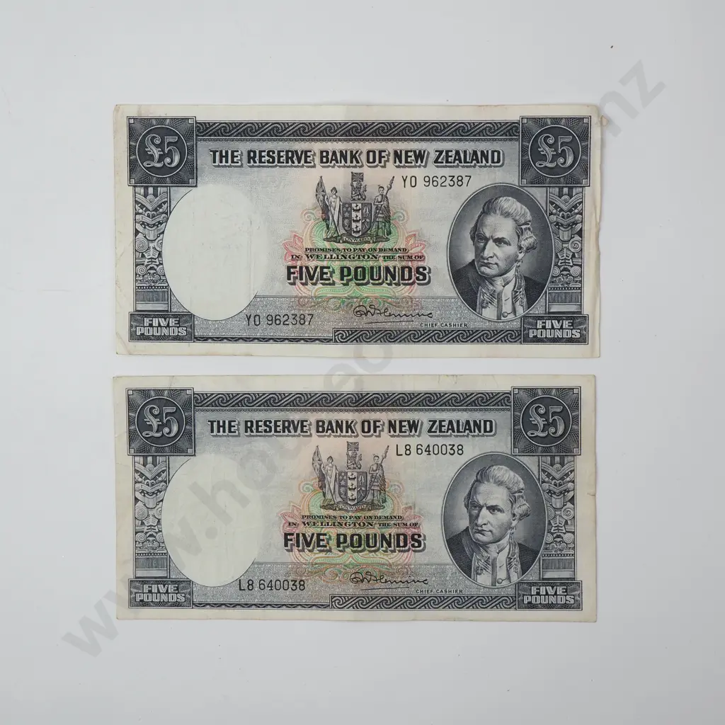 Two Five Pound Fleming Banknotes Image 1++