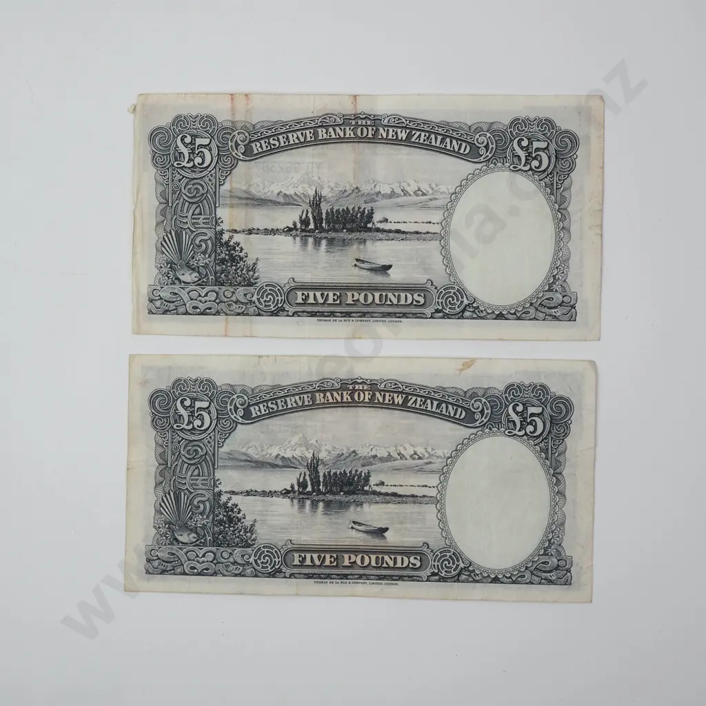 Two Five Pound Fleming Banknotes Image 1++