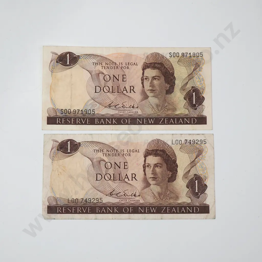 Two Wilks One Dollar Banknotes - Prefix LOO & SOO Image 1++