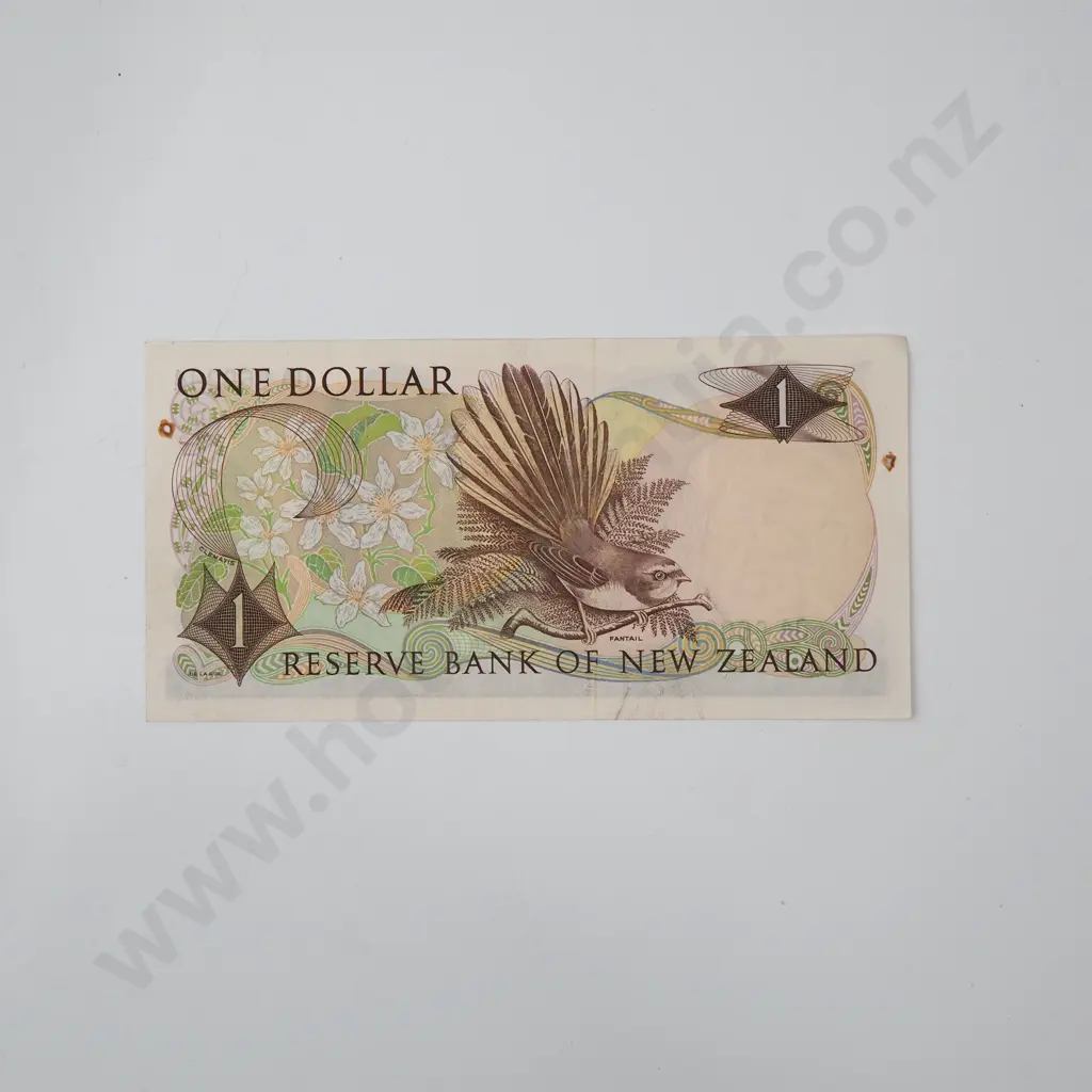 Fleming One Dollar First Prefix Banknote - AUNC w Small Stain / Hole on Right Sid Image 1++
