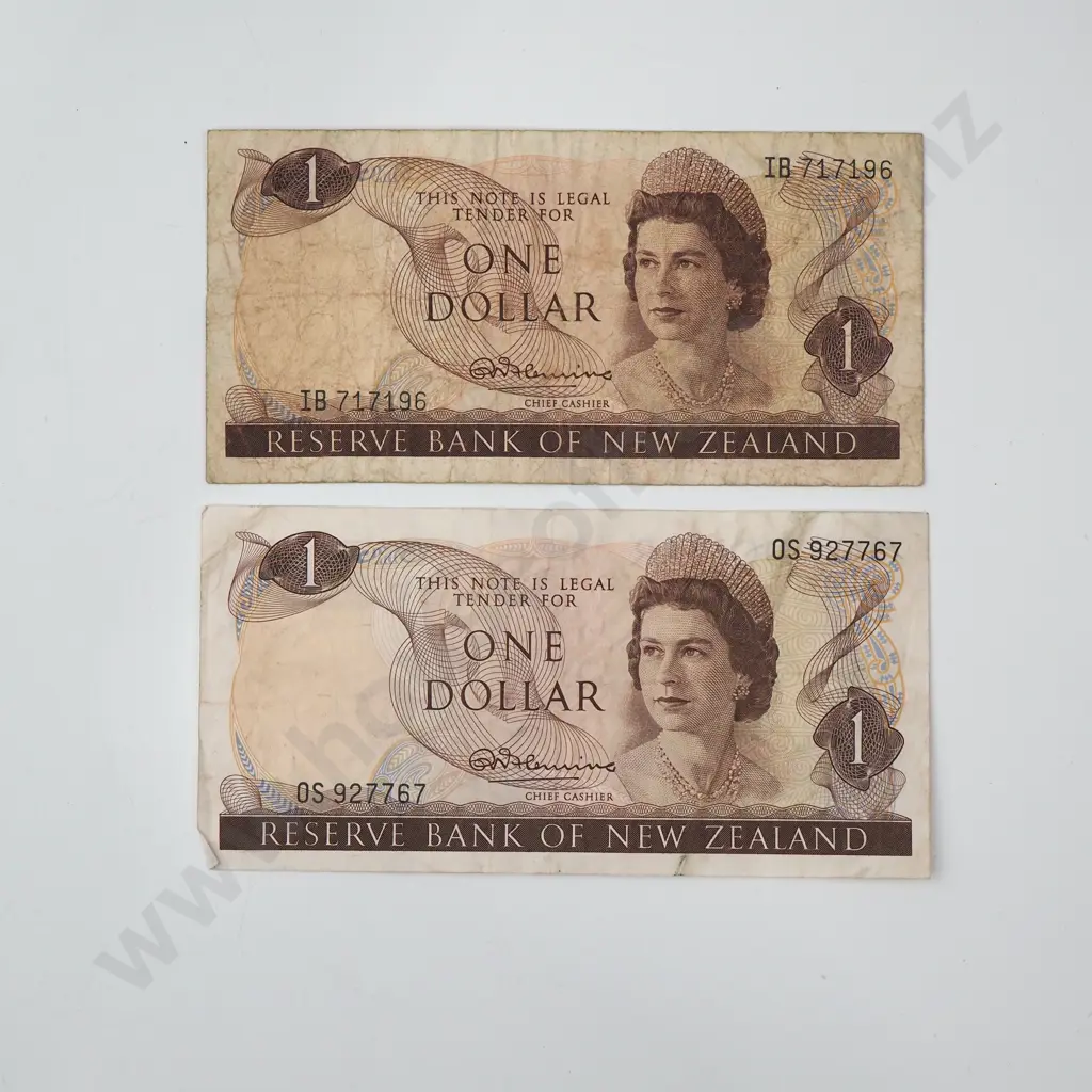 Two Fleming One Dollar Banknotes Image 1++