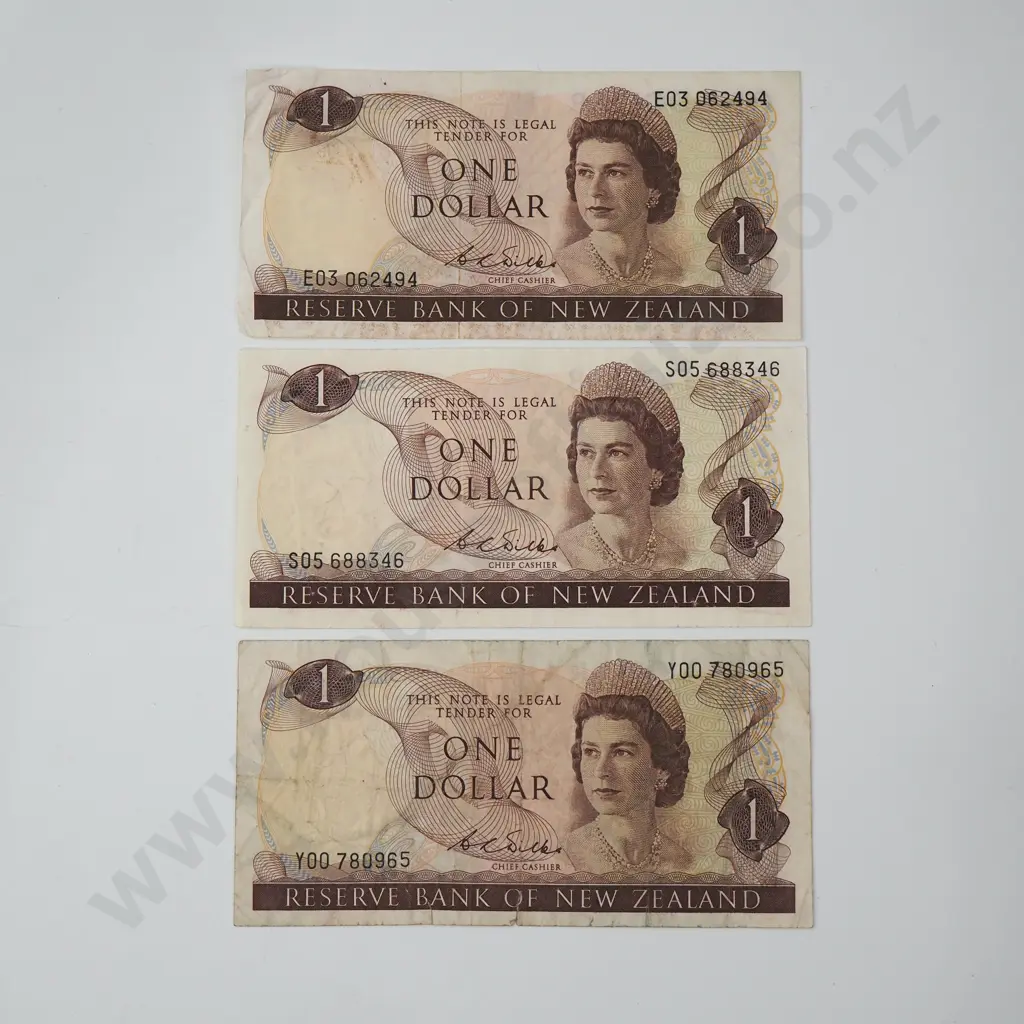 Three Wilks One Dollar Banknotes Image 1++