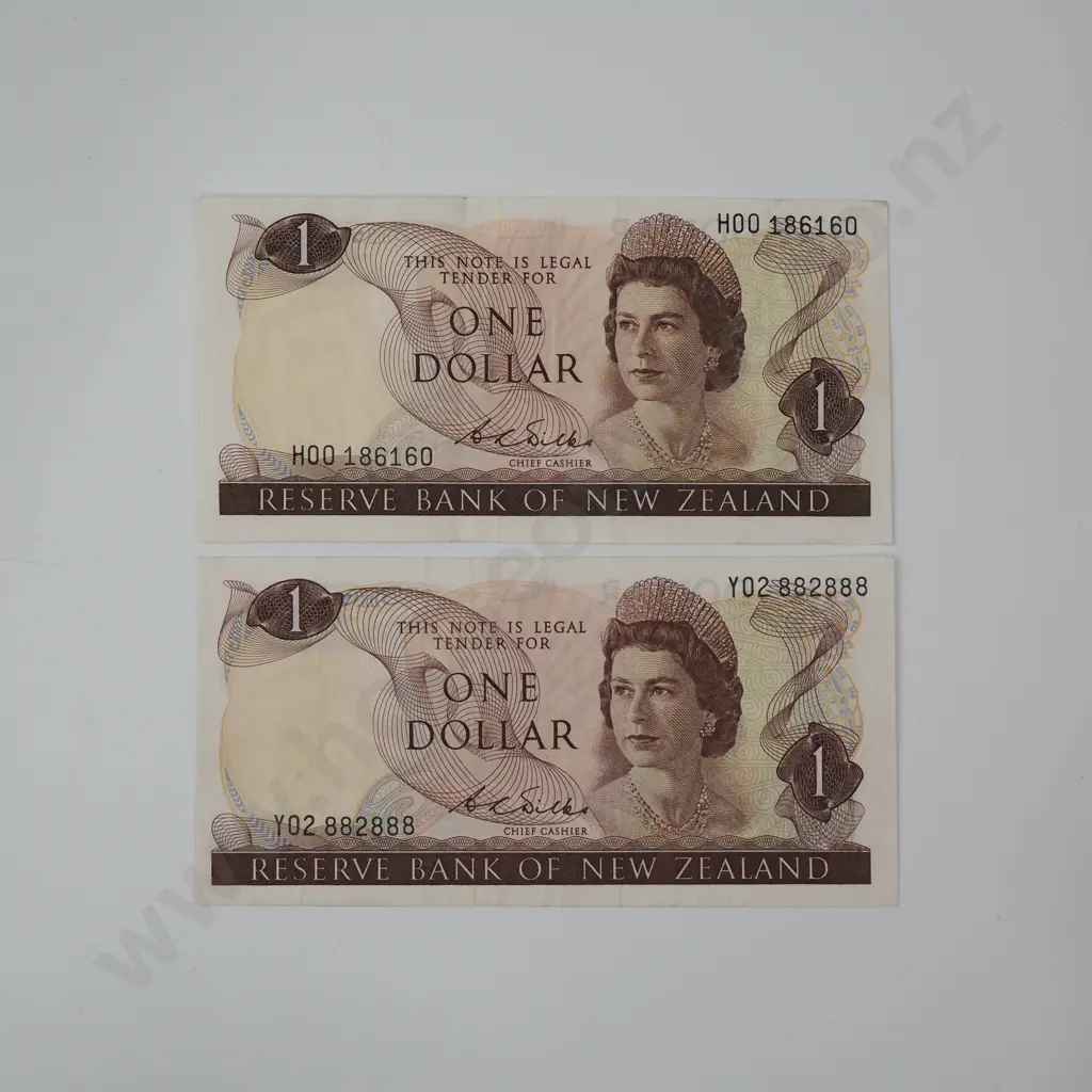 Two Wilks One Dollar Banknotes - Better Grades & Pleasing Serial Numbbers Image 1++