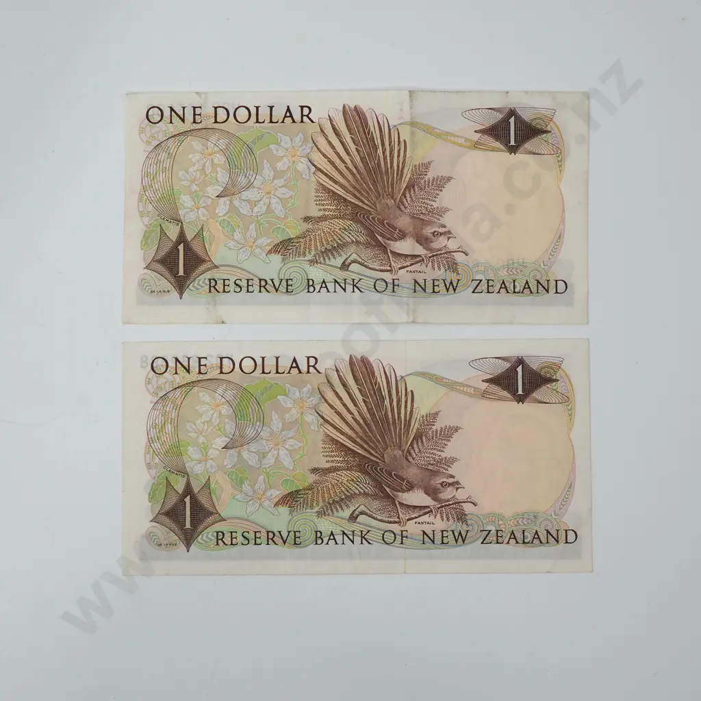 Two Wilks One Dollar Banknotes - Better Grades & Pleasing Serial Numbbers Image 1++