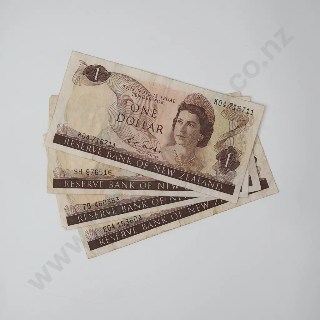 Four Wilks One Dollar Banknotes Image 1++