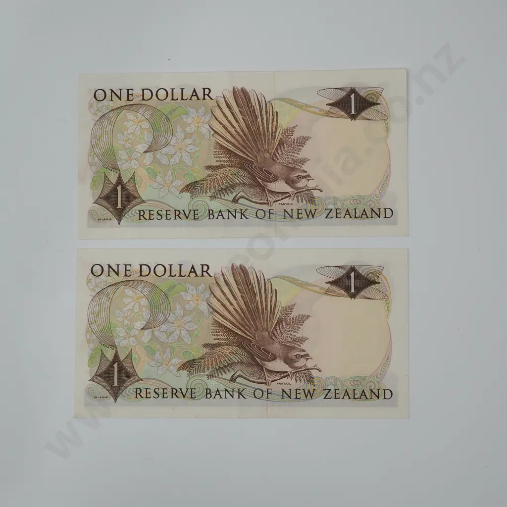 Two Consecutive Wilks One Dollar Banknotes - AUNC Image 1++