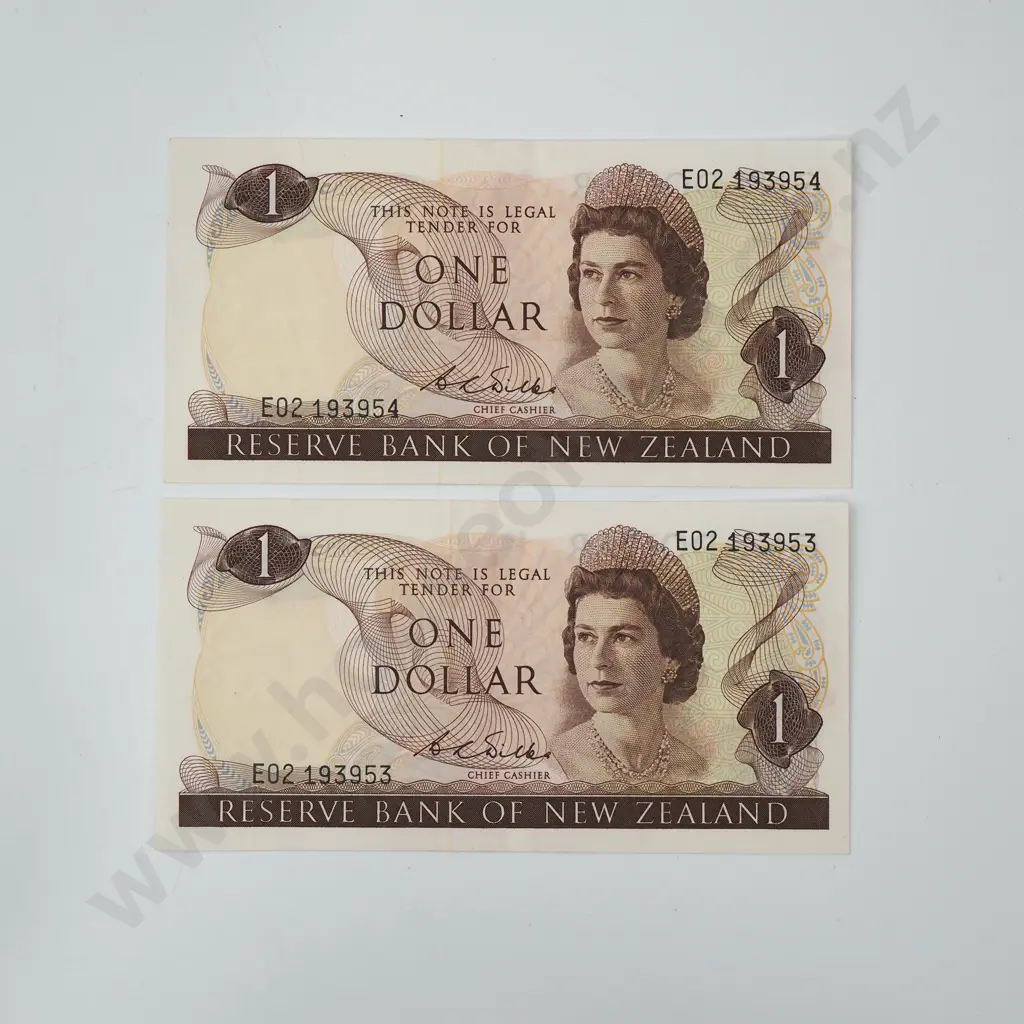 Two Consecutive Wilks One Dollar Banknotes - AUNC Image 1++