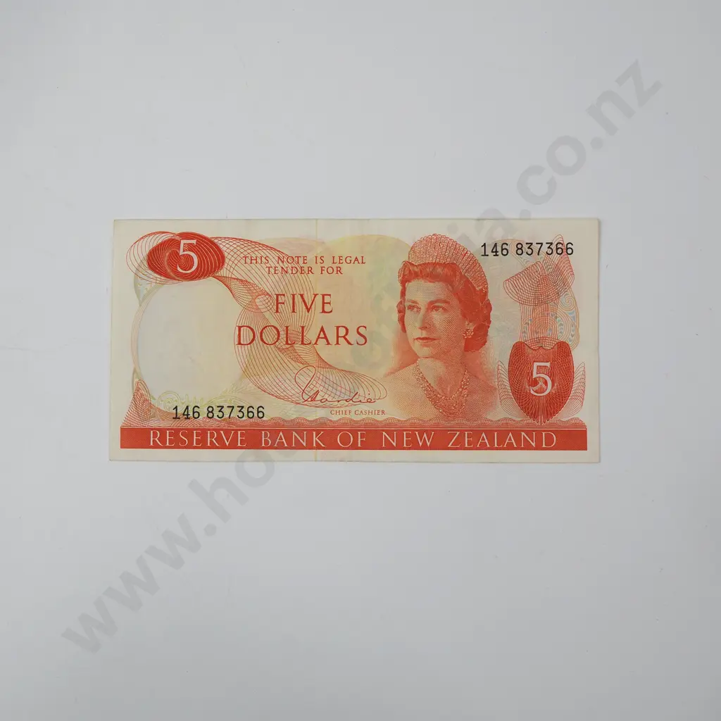 Five Dollar Hardie Type I Banknote - Second Prefix Image 1++