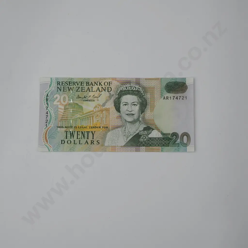 New Zealand Twenty Dollar Brash Banknote - Better Grade Image 1++