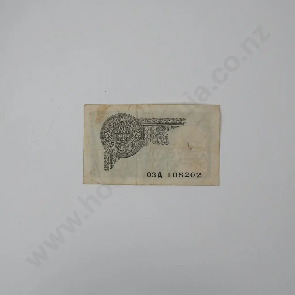 India One Rupee (1935) Type w Portrait Watermark Image 1++