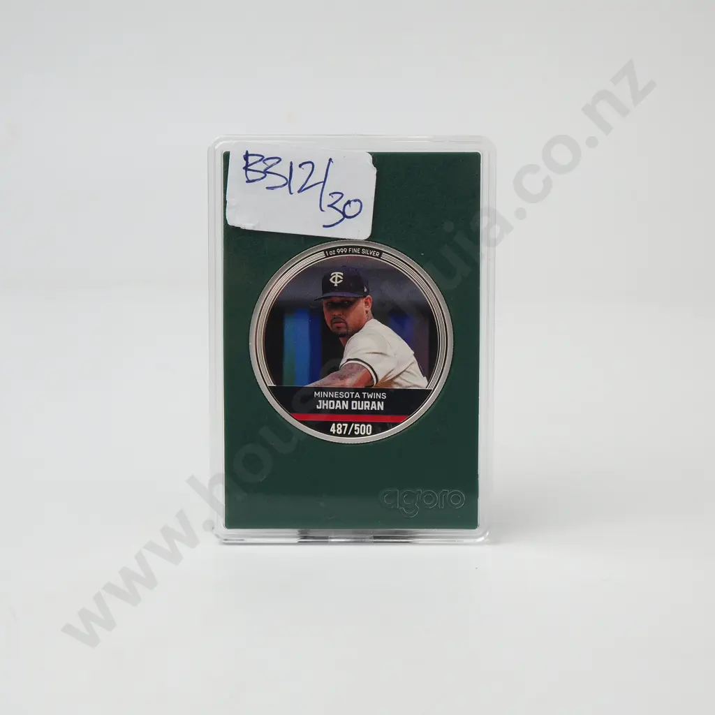 New Zealand Mint Minnesota Twins Jhoan Duran-  1 ounce fine silver - 487/500 Image 1++