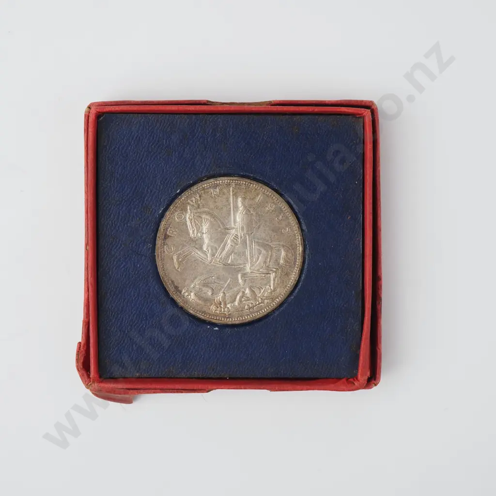 Cased 1935 United Kingdom Crown Image 1++