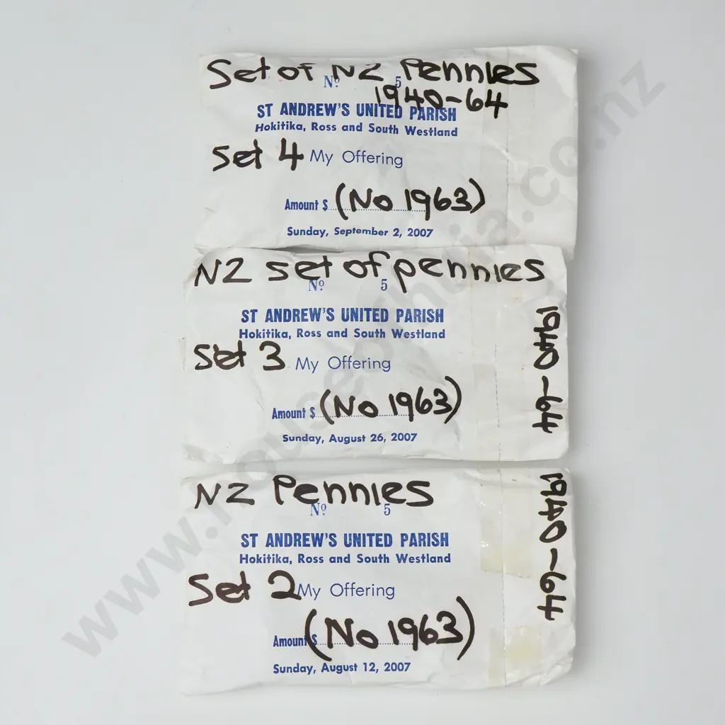 Three Sets of New Zealand Pennies Image 1++