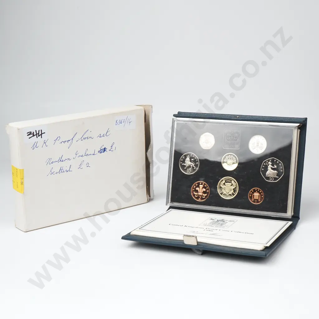 1986 United Kingdom Proof Coin Set Image 1++