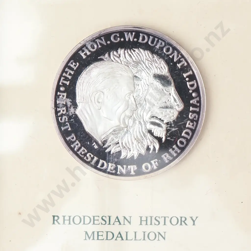 Rhodesia History Medallion - 42 Grams of Fine Silver Image 1++