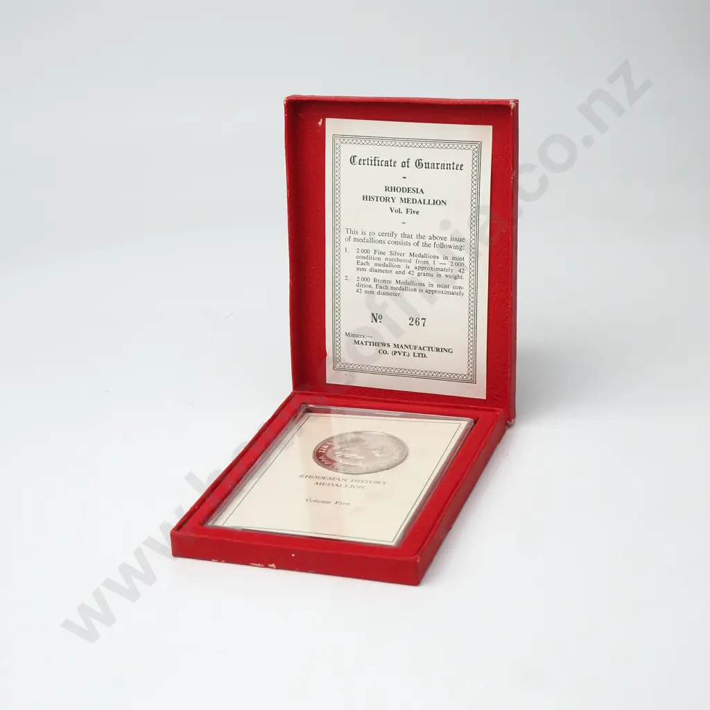 Rhodesia History Medallion - 42 Grams of Fine Silver Image 1++