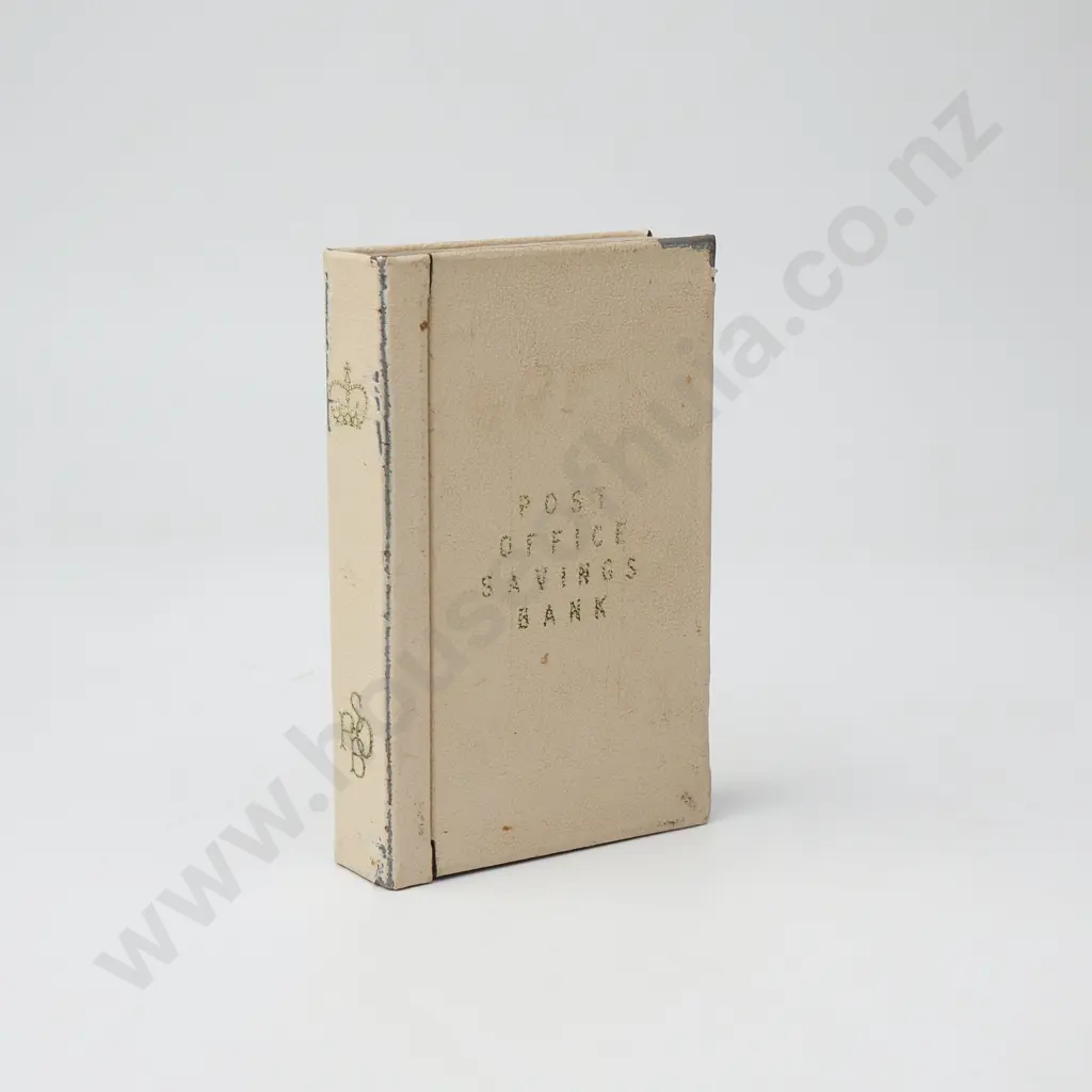 Vintage New Zealand Post Office Savings Bank Money Box Designed to Look like a Book Image 1++