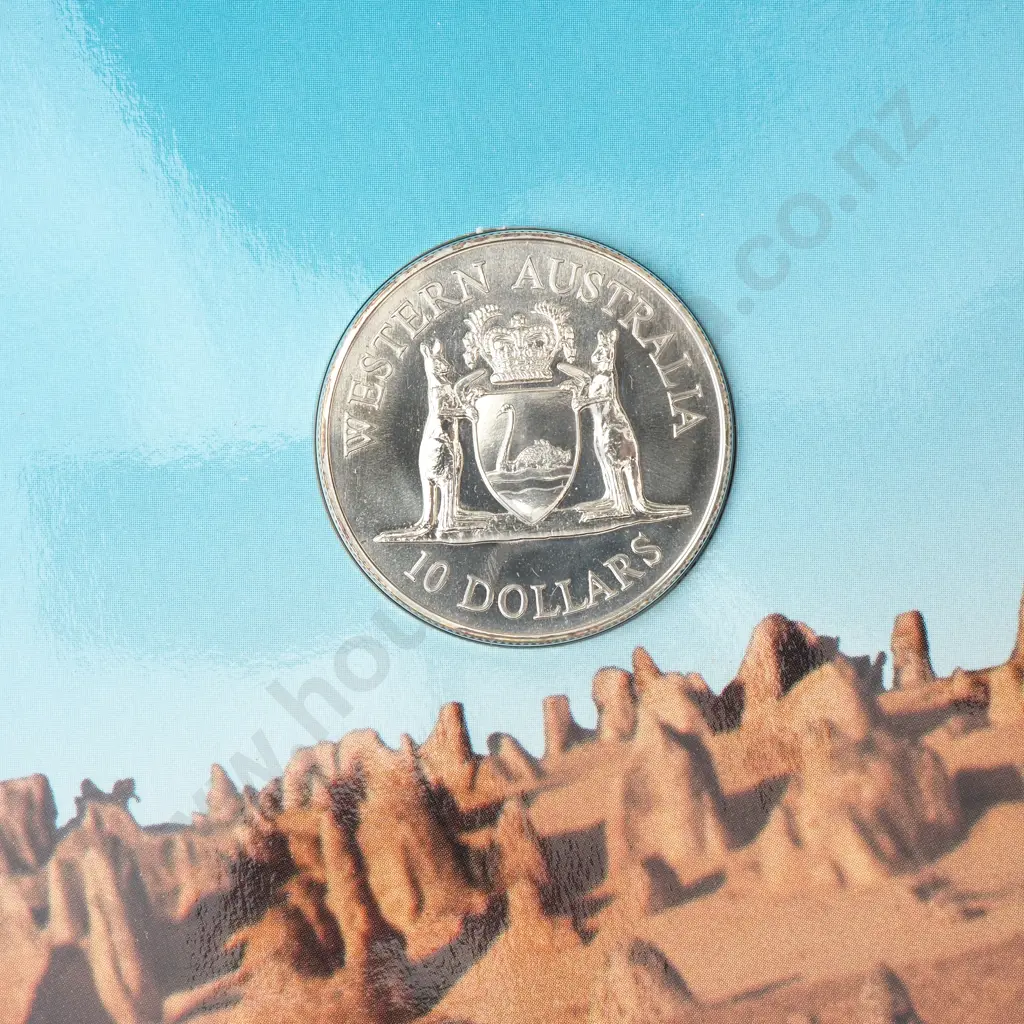 1990 Australia UNC Ten Dollar Silver Coin Image 1++